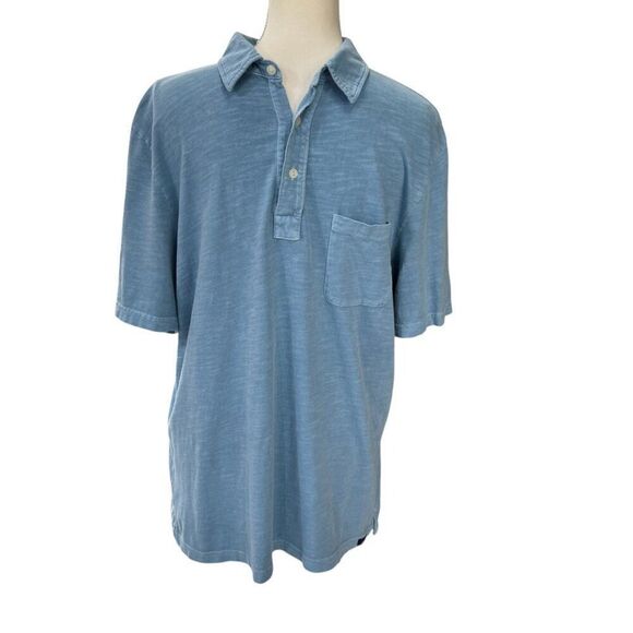 Faherty Men's Cotton 100% Cotton Short Sleeve Polo Shirt With Pocket Size L - Picture 1 of 9